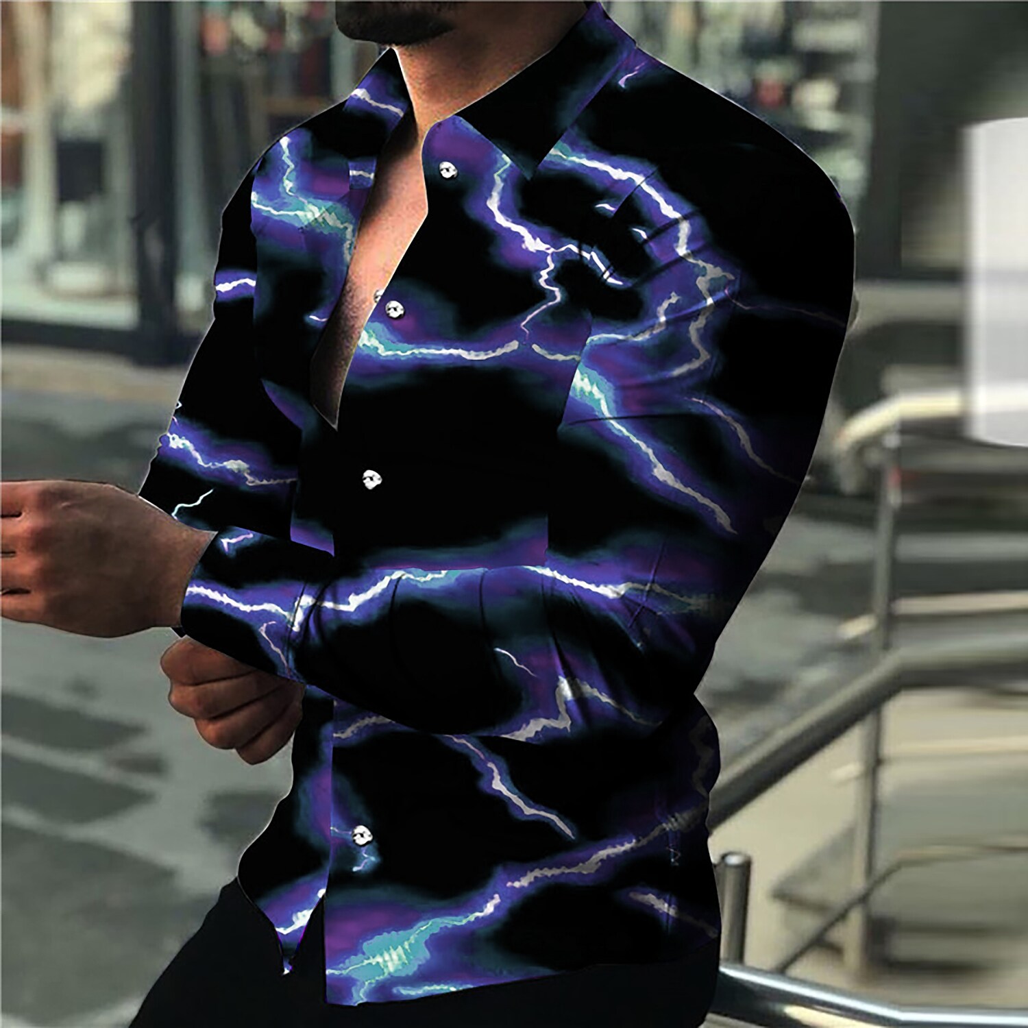 black and blue designer shirt